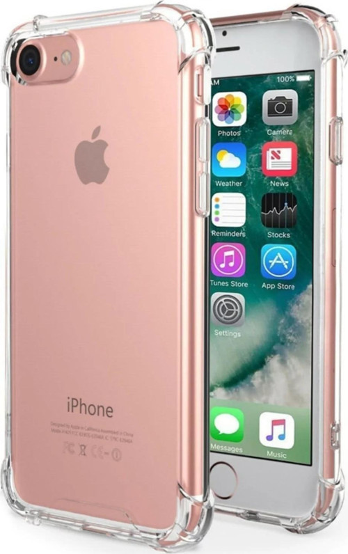 İphone 8 Plus Şeffaf Airbag Antishock Silikon Kılıf ve Nano Glass Ekran Koruyucu