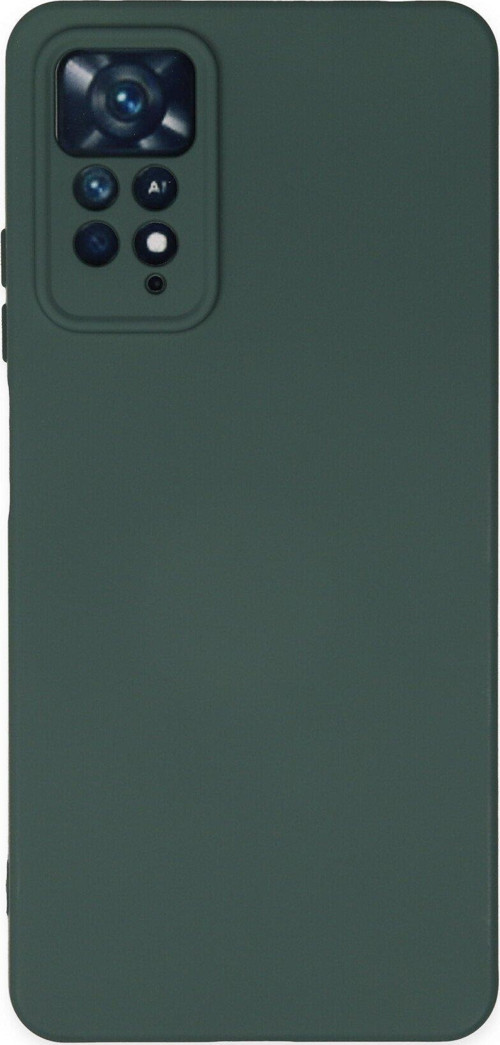 Xiaomi Redmi Note 11 Pro Kapak İçi Kadife Kamera Korumalı Lansman Silikon Kılıf - Koyu Yeşil