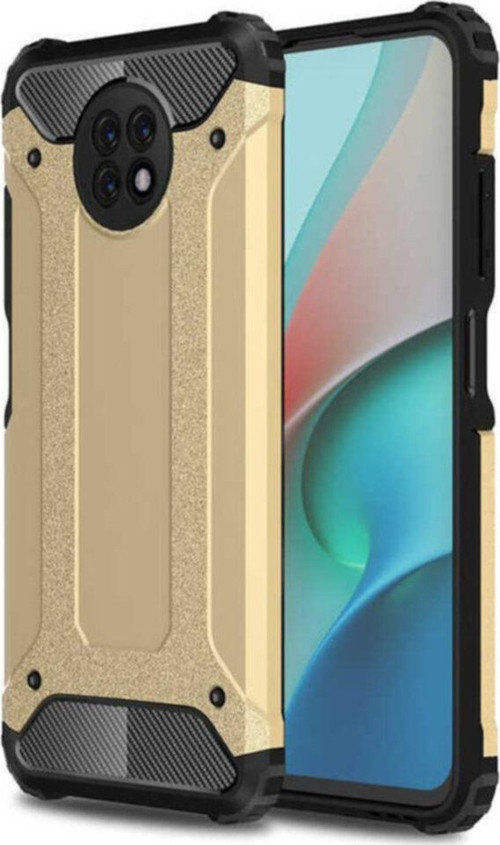 Xiaomi Redmi Note 9T Kapak Çift Katmanlı Zırh Tank Kılıf - Gold