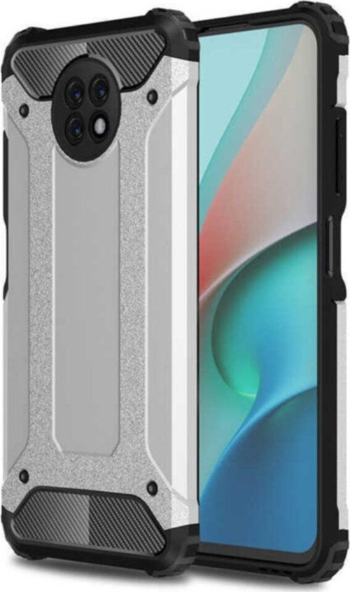 Xiaomi Redmi Note 9T Kapak Çift Katmanlı Zırh Tank Kılıf - Gri