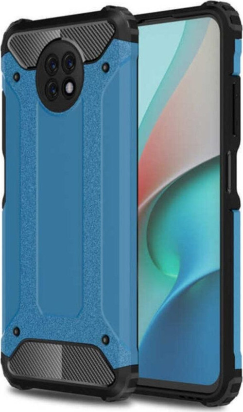 Xiaomi Redmi Note 9T Kapak Çift Katmanlı Zırh Tank Kılıf - Mavi