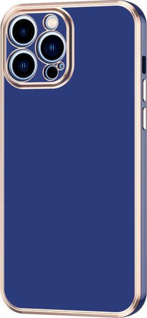 Apple iPhone 13 Pro Max Kapak Kamera Korumalı Lazer Kesim Lüx Silikon Kılıf - Lacivert