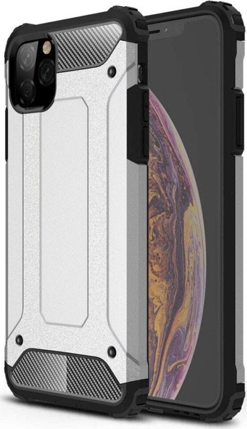 Apple iPhone 11 Pro Kapak Çift Katmanlı Zırh Tank Kılıf - Gri