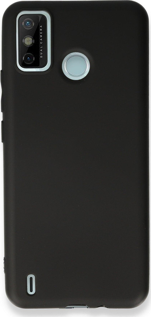 Tecno Spark 6 Go ile Uyumlu Kapak Mat Siyah Yumuşak Silikon Kılıf