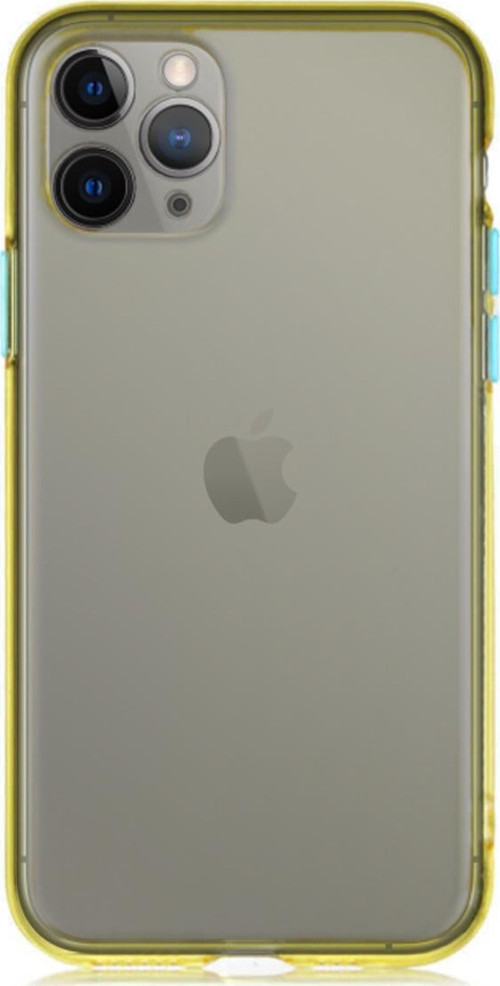 Apple iPhone 11 Pro Kılıf Renkli Şeffaf Kapak - Sarı