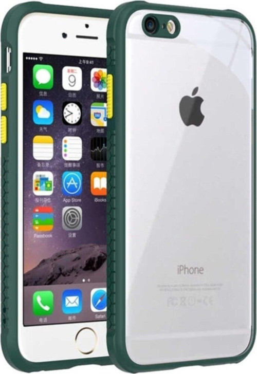 Apple iPhone 6S Kılıf Kamera ve Köşe Korumalı AirColor Kapak - Yeşil