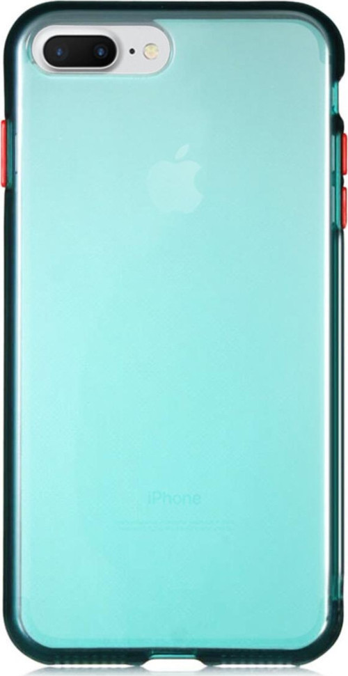 Apple iPhone 7 Plus Kılıf Renkli Şeffaf Kapak - Yeşil