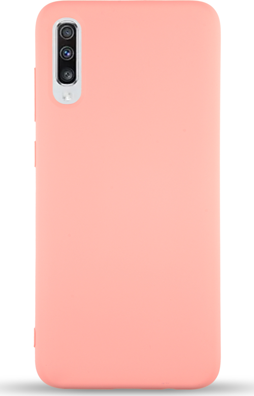 Samsung Galaxy A70 Kapak İçi Kadife Lansman Silikon Kılıf - Pembe