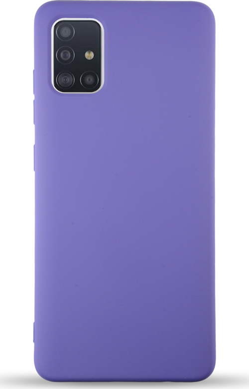 Samsung Galaxy A71 Kapak İçi Kadife Lansman Silikon Kılıf - Mor