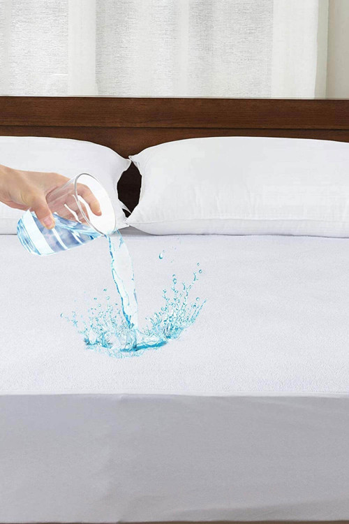 180x200 Cm Çift Kişilik Fitted Geçmeli Sıvı Geçirmez Alez Pamuklu Yatak Koruyucu