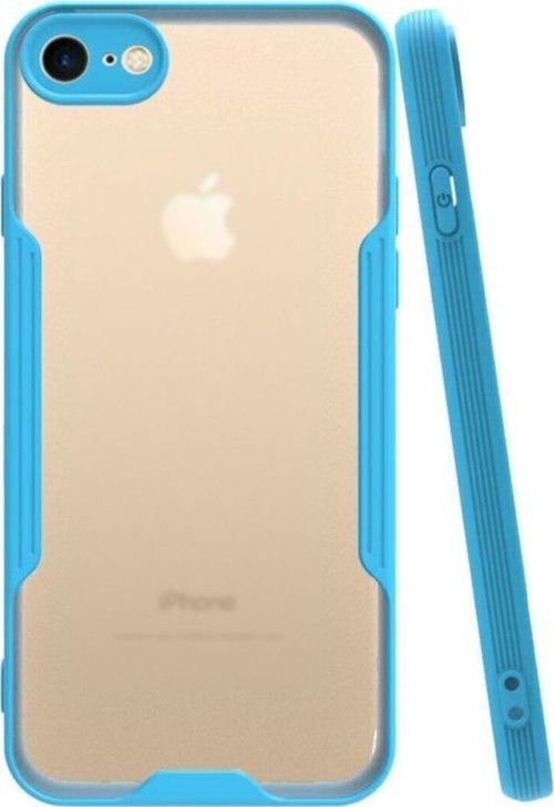 Apple iPhone 8 Kılıf Kamera Korumalı Colorful Kapak - Mavi