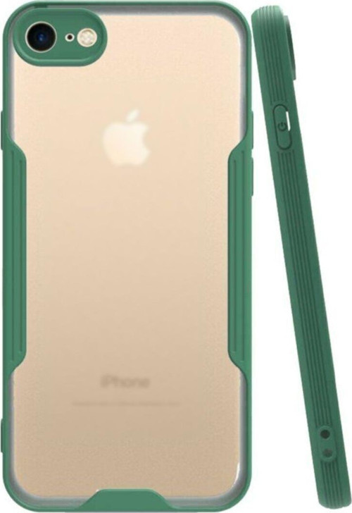 Apple iPhone 8 Kılıf Kamera Korumalı Colorful Kapak - Yeşil