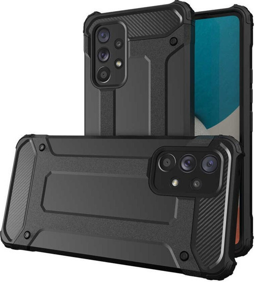 Samsung Galaxy A73 Kapak Çift Katmanlı Zırh Tank Kılıf - Siyah