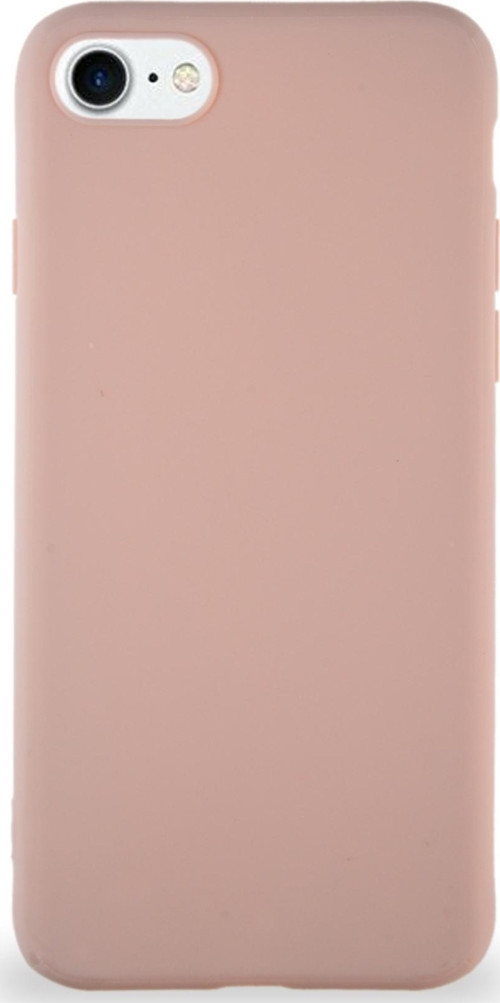 Apple iPhone 7 Kılıf Soft Premier Renkli Silikon Kapak - Pudra