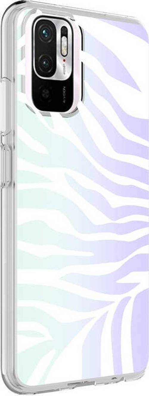 Xiaomi Redmi Note 10S Kapak Zebra Desenli Fosforlu Silikon Kılıf