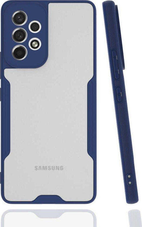 Samsung Galaxy A73 Kılıf Kamera Korumalı Colorful Kapak - Lacivert