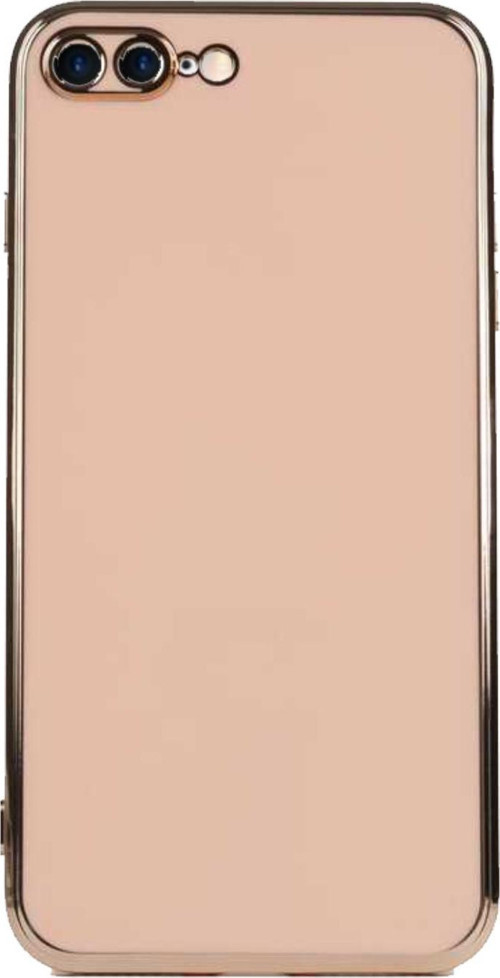 Apple iPhone 7 Plus Kapak Kamera Korumalı Lazer Kesim Lüx Silikon Kılıf -Rose Gold