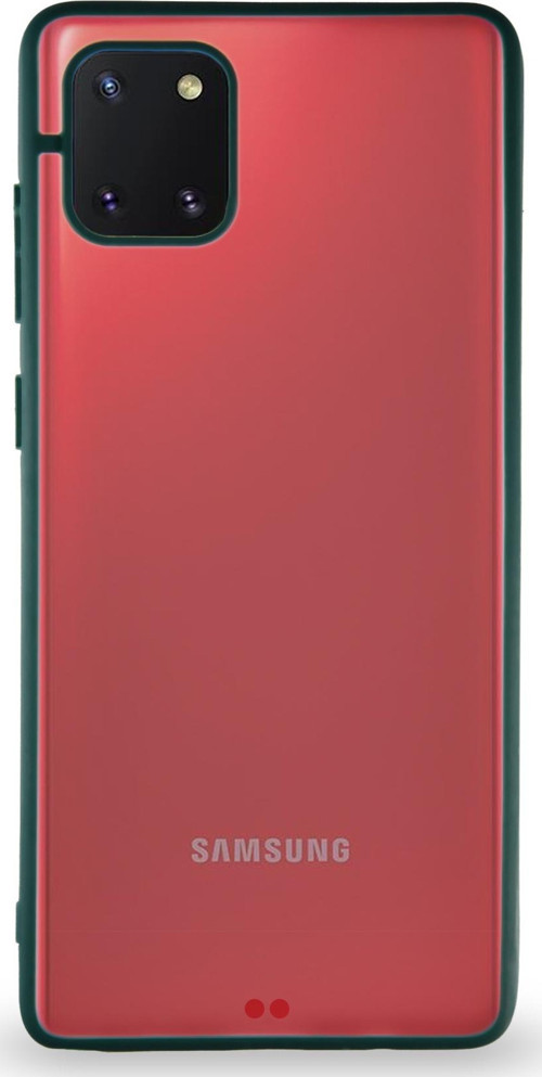 Samsung Galaxy A81 Kılıf Kamera Korumalı Ultra İnce Kapak - Koyu Yeşil