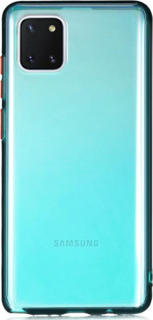 Samsung Galaxy A81 Kılıf Renkli Şeffaf Kapak - Yeşil
