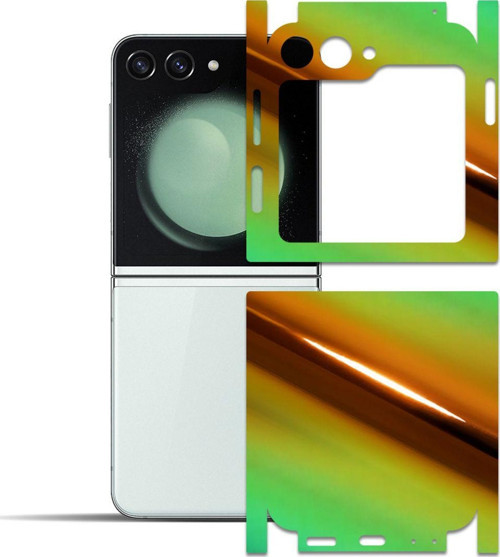 Galaxy Z Flip 5 İle Uyumlu Arka Ve Yanlar İçin Tam Koruma Dekoratif Sticker Kaplama