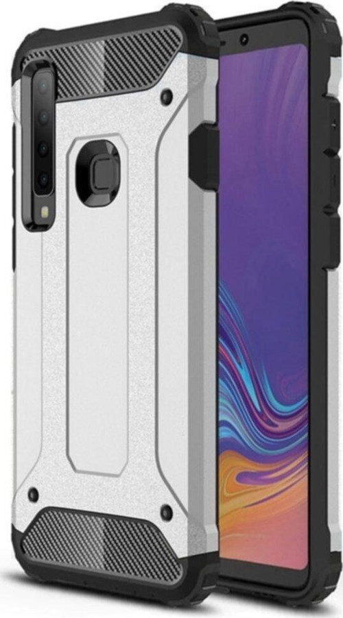 Samsung Galaxy A9 2018 Kapak Çift Katmanlı Zırh Tank Kılıf - Gri