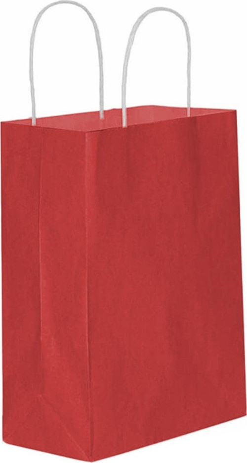 Kağıt Hediye Çantası Düz Renk Büyük Boy 25X31 CM (25 Adet) Bordo