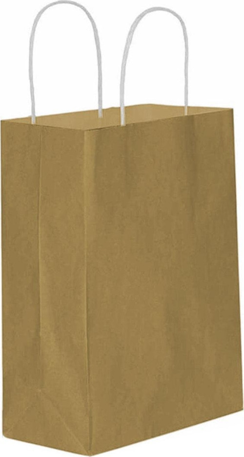 Kağıt Hediye Çantası Düz Renk Büyük Boy 25X31 CM (25 Adet) Kraft