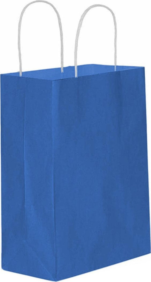 Kağıt Hediye Çantası Düz Renk Büyük Boy 25X31 CM (25 Adet) Lacivert