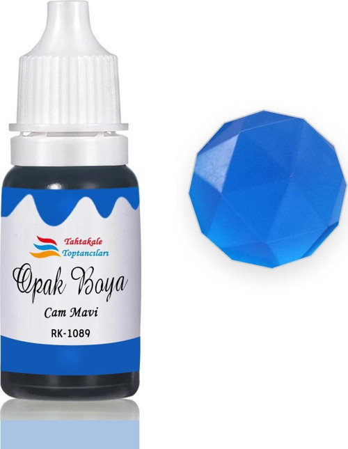 Epoksi Reçine Opak Boya Pigment Opak Epoksi Boyası 20 ML Cam Mavi - 1089