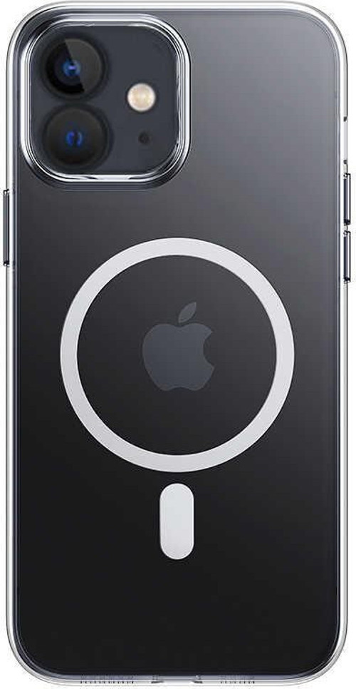 Apple iPhone 12 Kılıf Wireless Magnetik Crystal Series With Magnetic Clear Kapak