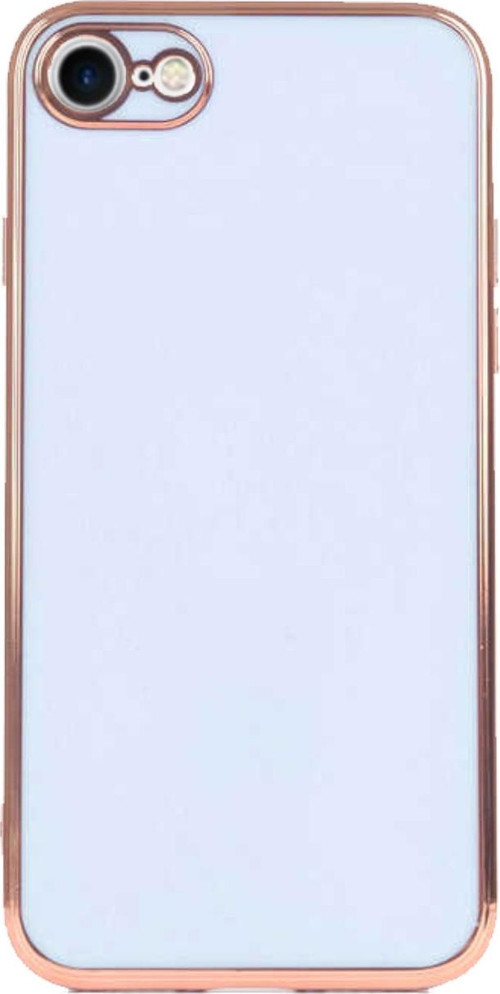 Apple iPhone SE 2020 Kapak Kamera Korumalı Lazer Kesim Lüx Silikon Kılıf - Açık Mavi