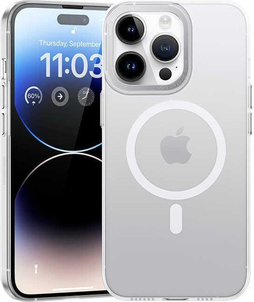 Apple iPhone 14 Pro Max Kılıf Sararmayan Wireless Şarj Destekli Magnetik Haze Kapak