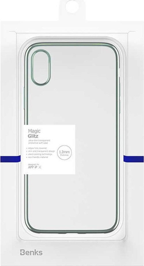 Apple iPhone X Köşeleri Parlak Renkli Magic Glitz Transparent Kapak