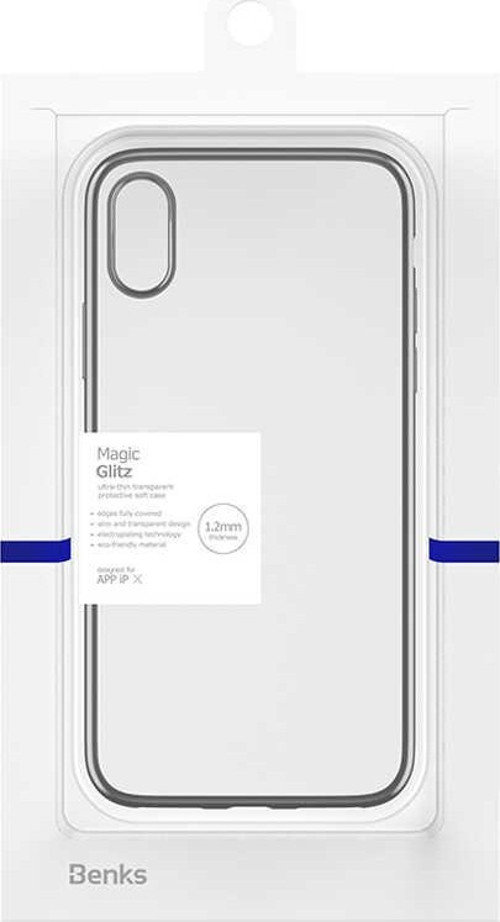 Apple iPhone X Köşeleri Parlak Renkli Magic Glitz Transparent Kapak