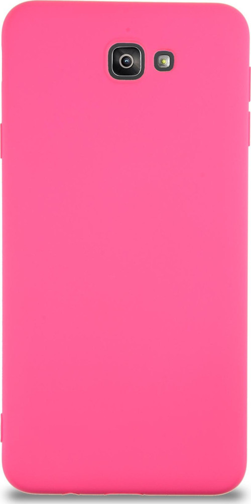 Samsung Galaxy J7 Prime 2 Kapak İçi Kadife Lansman Silikon Kılıf - Neon Pembe
