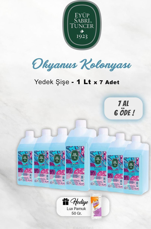 7 AL 6 ÖDE Okyanus Kolonyası 1 Lt, Pamuk Hediyeli
