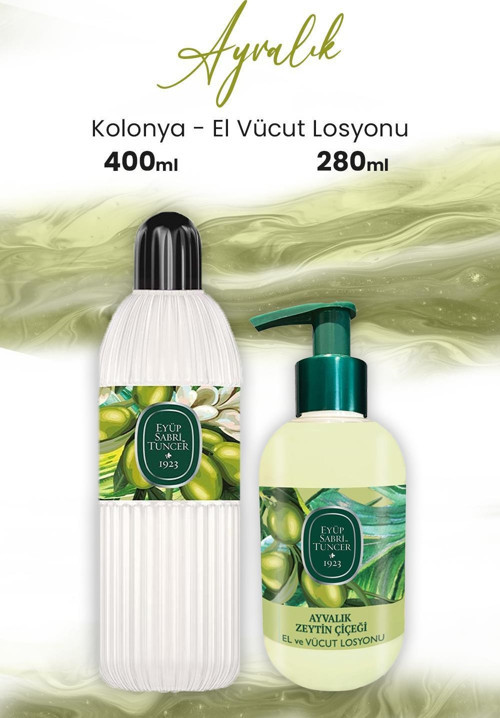 Ayvalık Zeytin Vücut Losyonu 280 ml ve Kolonya 400 ml