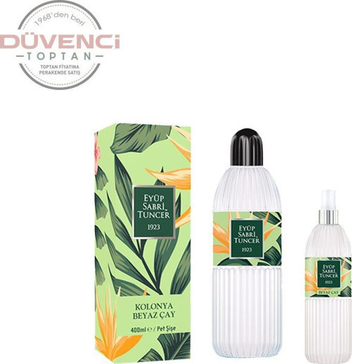 Beyaz Çay Kolonyası 400 ML ve 150 ML Silindir Pet Şişe