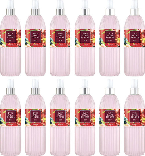 Amber Kolonyası Silindir Pet Şişe Sprey 150 ml x 12 Adet