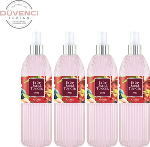 Amber Kolonyası Silindir Pet Şişe Sprey 150 ml x 4 Adet