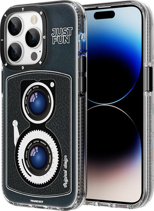 iPhone 14 Pro Max Uyumlu Kılıf Magsafe Şarj Özellikli Lens Figürlü Art Film Serisi Kapak