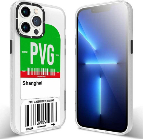 Apple iPhone 13 Pro Max Kılıf Baskılı Desenli Any Time Trip Serisi Kapak