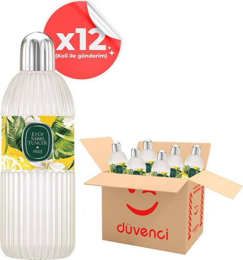 Klasik Limon Kolonyası 80 Derece Silindir Cam Şişe 400 ml x 12