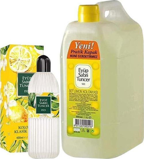 Klasik Limon Kolonyası Plastik Şişe 400 ML ve Yedek Şişe 1 Litre