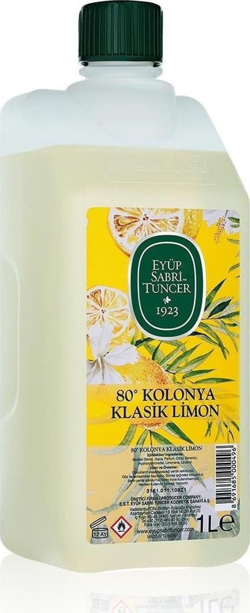 Klasik Limon Kolonyası 1 Lt - Koruma Kilitli Kapak
