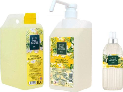 Klasik Limon Kolonyası 1 Lt Sprey, Yedek ve 150 ML