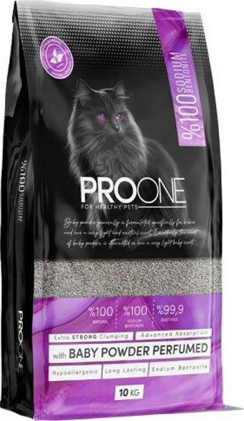 Hypoallergenic Bebek Pudrası Kokulu İnce Taneli Sodyum Bentonit Kedi Kumu 10 Kg