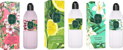 Kolonya Japon Kiraz Çiçeği, Çeşme Limonu ve Yasemin Pet Şişe 400 ML