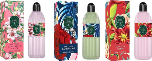 Kolonya Japon Kiraz Çiçeği, Paris Gecesi ve Amber Pet Şişe 400 ML