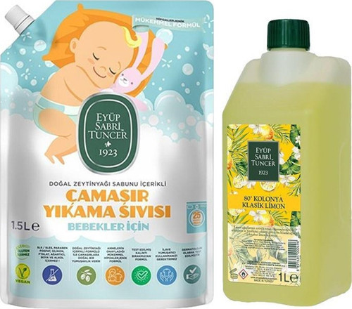 Kolonya Klasik Limon Yedek Şişe ve Bebek Çamaşır Deterjanı